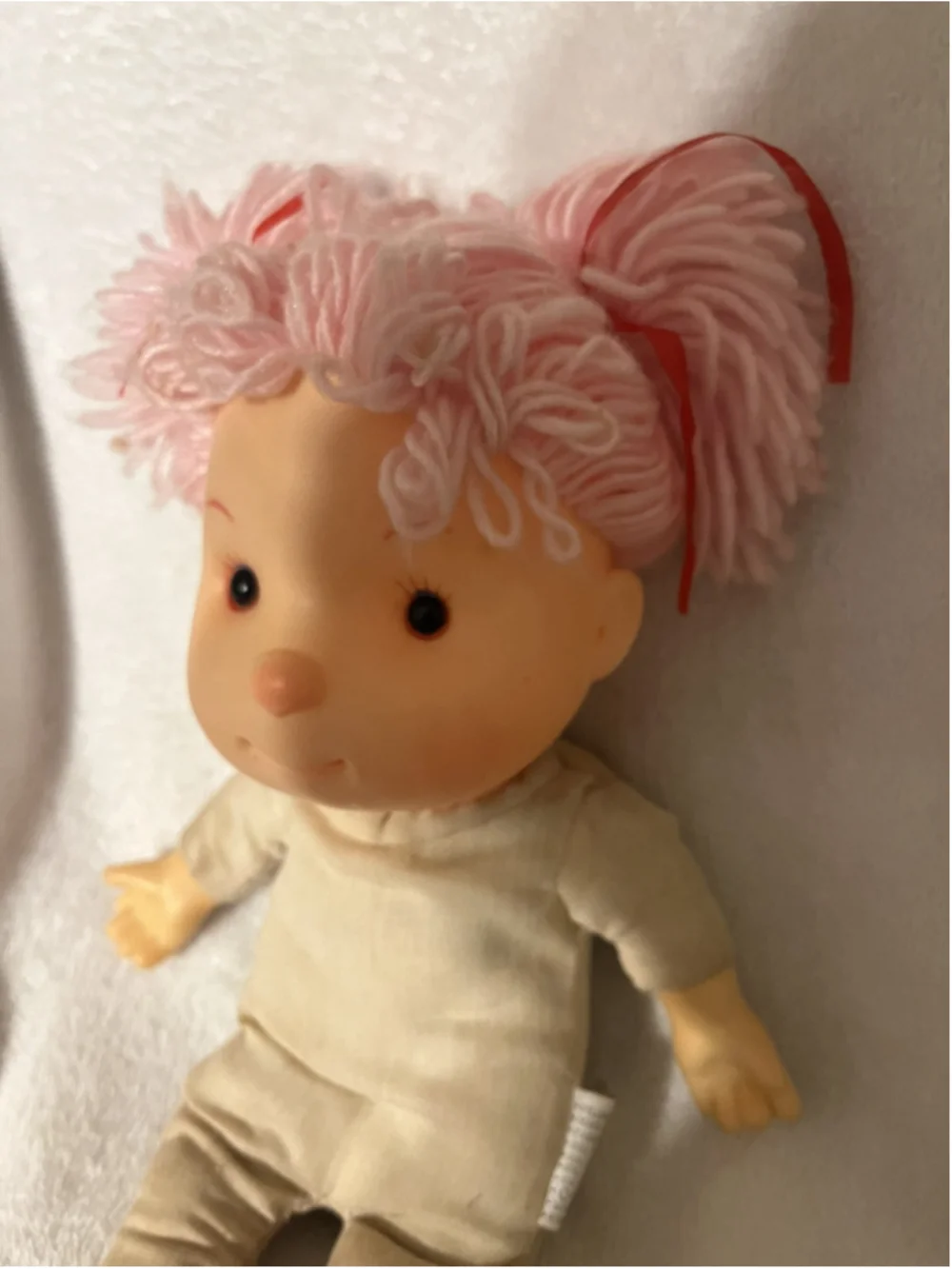 Vintage 1980s Komfy Kid Ice Cream Girl Doll Pink Yarn Hair NO OUTFIT SEE